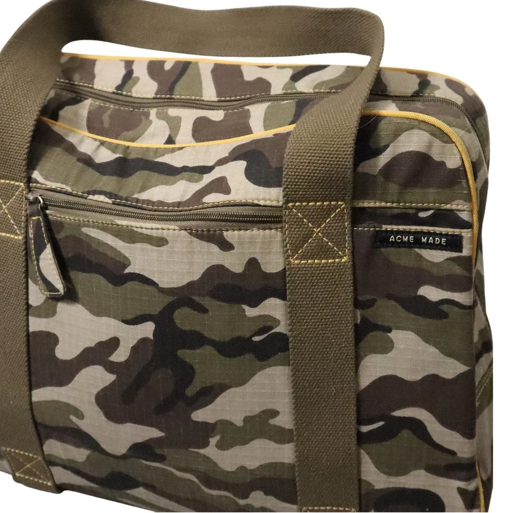 Acme Made Trixie Camo Laptop Bag‎ Large Camo Ripstop Nylon Travel Work Utility